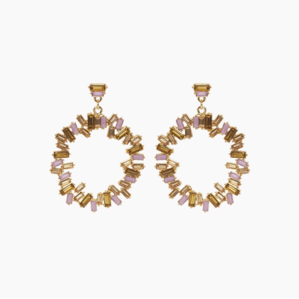 Summer & Rose Gold and Pink Crystal Earrings